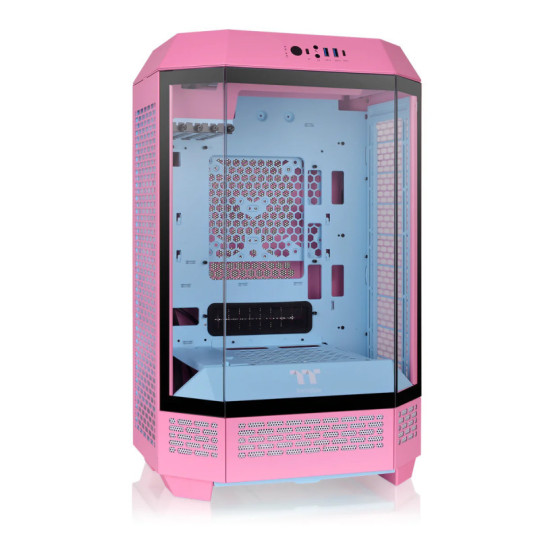 Gabinete TT The Tower 300 Mid-Tower TG x3 Fan x2 Bubble Pink
