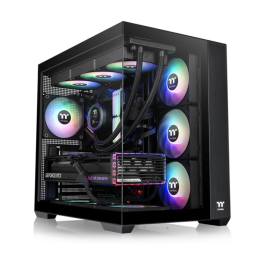 GABINETE THERMALTAKE VIEW 380 MID-TOWER TG X2 FAN ARGB X4 BLACK