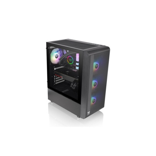 Gabinete TT S200 Mid-Tower TG Fan x3 ARGB Black