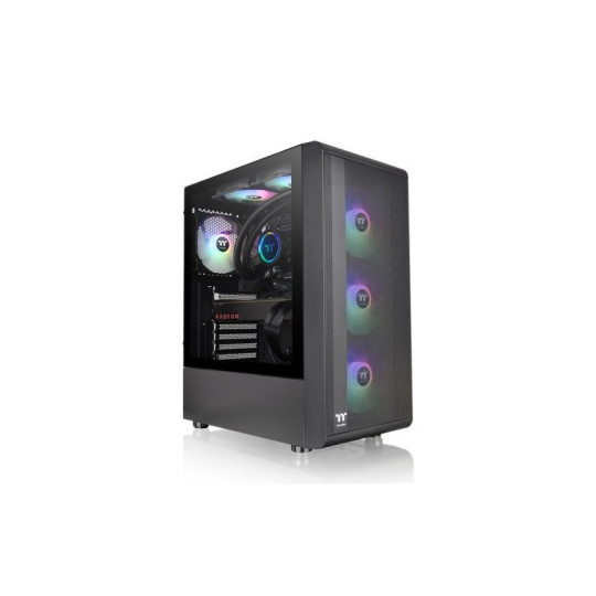 Gabinete TT S200 Mid-Tower TG Fan x3 ARGB Black