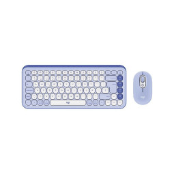 COMBO WIERELESS TECLADO Y MOUSE LOGITECH POP ICON LILA 920-013054