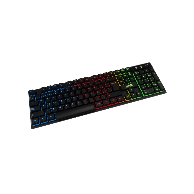 TECLADO RAPTOR FIRECLAW M1 MEMBRANA RAINBOW 7 COLORES