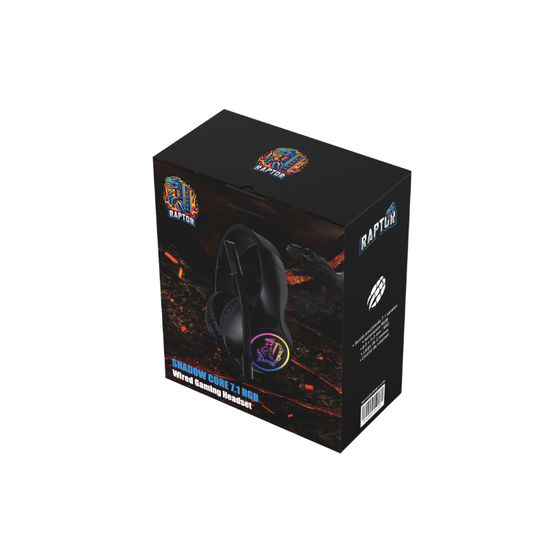 AURICULAR RAPTOR SHADOW CORE RGB 7.1 CANCELACION SONIDO USB/3.5MM