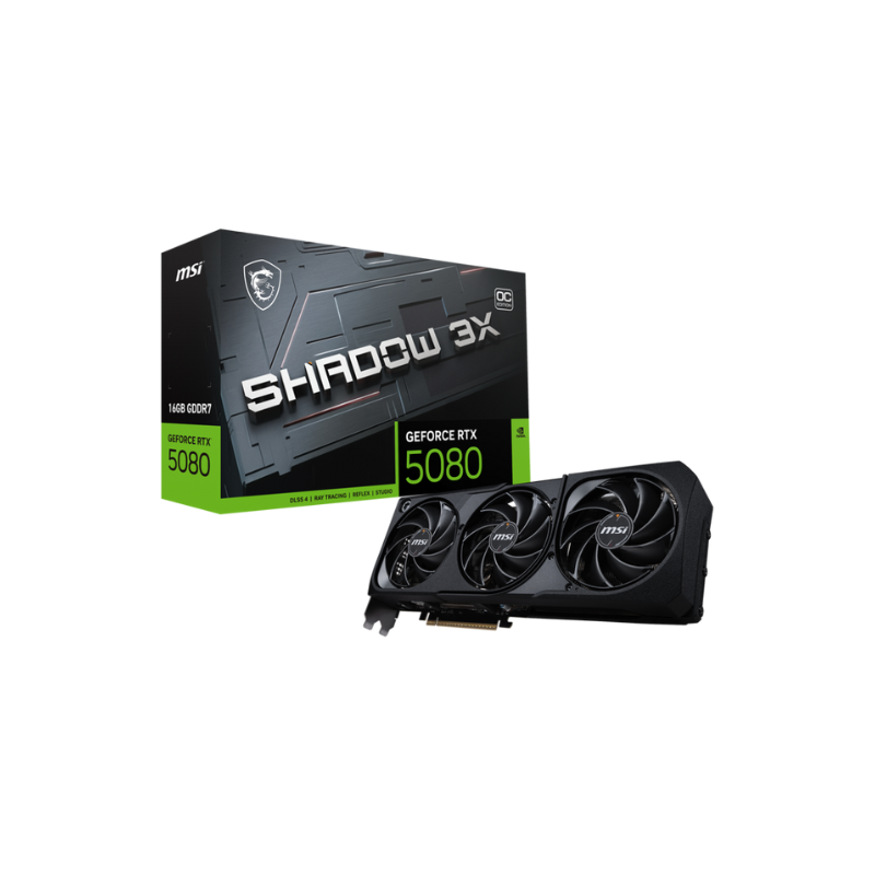 PLACA DE VIDEO VGA MSI GeForce RTX 5080 SHADOW 3X OC 16G