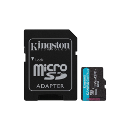 MicroSD KINGSTON 128GB c/Adap Canvas GO! Plus Gen4 (4K Camara-Drones)