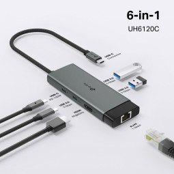 Hub USB-C 6 EN 1 UH6120C Hdmi/Eth/USB TP Link