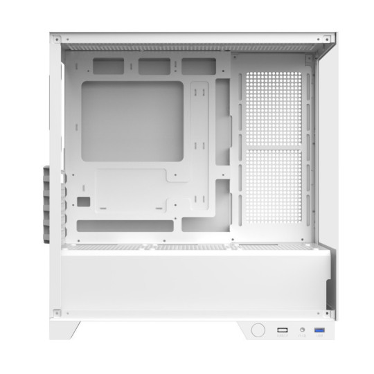 GABINETE RAPTOR THUNDER STRIKE TG X2 MID-TOWER RGB FAN X1 WHITE