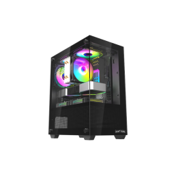 GABINETE RAPTOR NOVA PRIME TG X2 MID-TOWER RGB FAN X3 BLACK