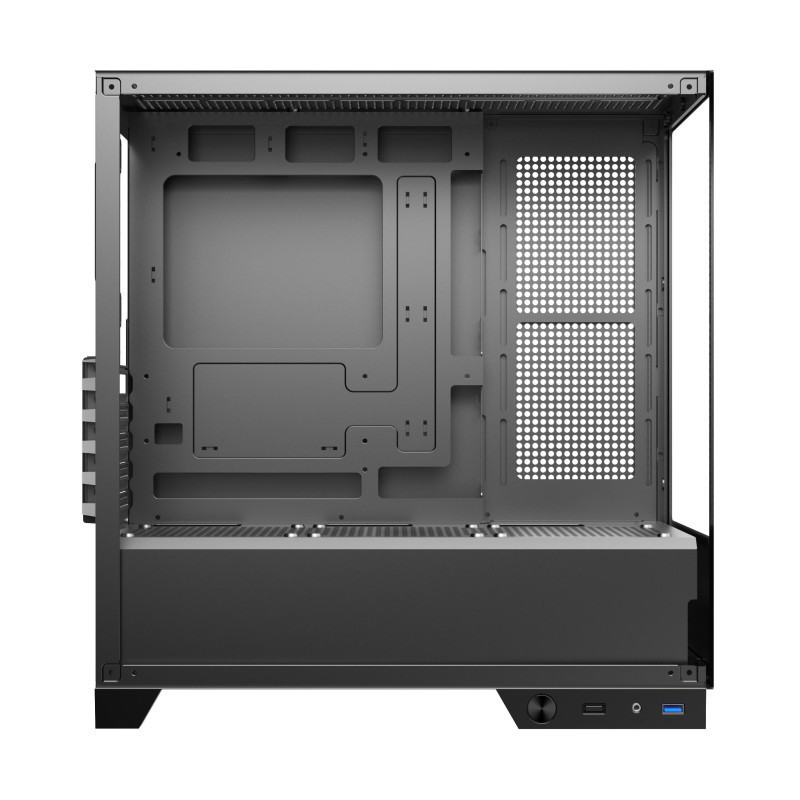 GABINETE RAPTOR NOVA PRIME TG X2 MID-TOWER RGB FAN X3 BLACK