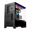 GABINETE RAPTOR NOVA PRIME TG X2 MID-TOWER RGB FAN X3 BLACK