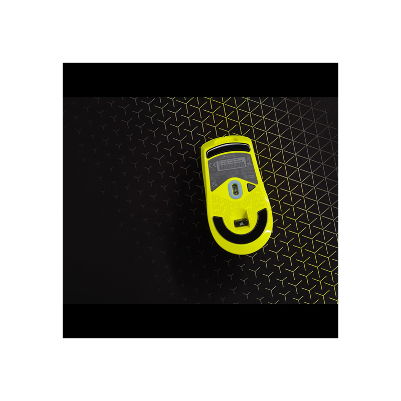 Combo Corsair Mouse M75 Air Wireless Yellow + Mouse Pad Black/Yellow