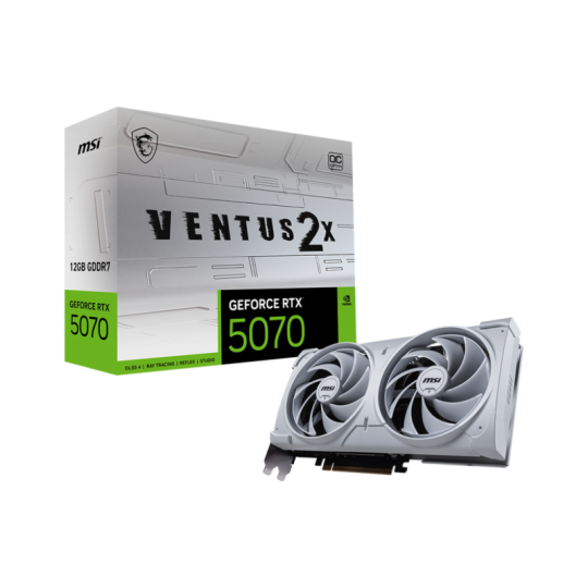 PLACA DE VIDEO VGA MSI GeForce RTX 5070 VENTUS 2X OC 12G WHITE