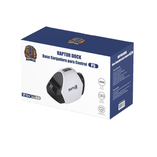Base Cargadora Raptor Dock P/control Ps5 Blanca