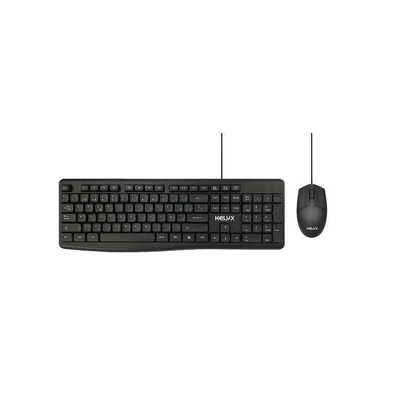 Teclado+Mouse Kelyx USB Cableado Negro