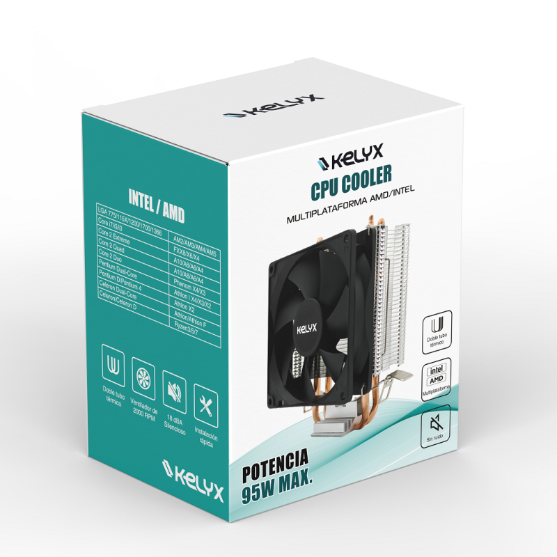 COOLER CPU KELYX POTENCIA MAX 95W PAMD/INTEL