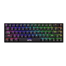 Teclado Raptor Fireclaw M68 Wireless Mecanico Retroiluminado Red Outemu