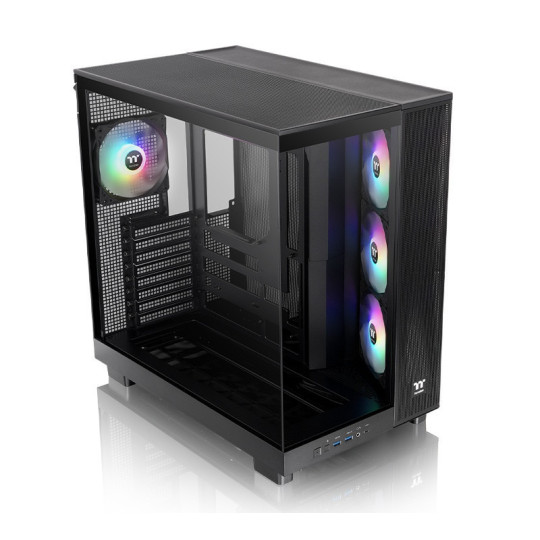 GABINETE THERMALTAKE VIEW 380 XL TG ARGB BLACK 4*FAN