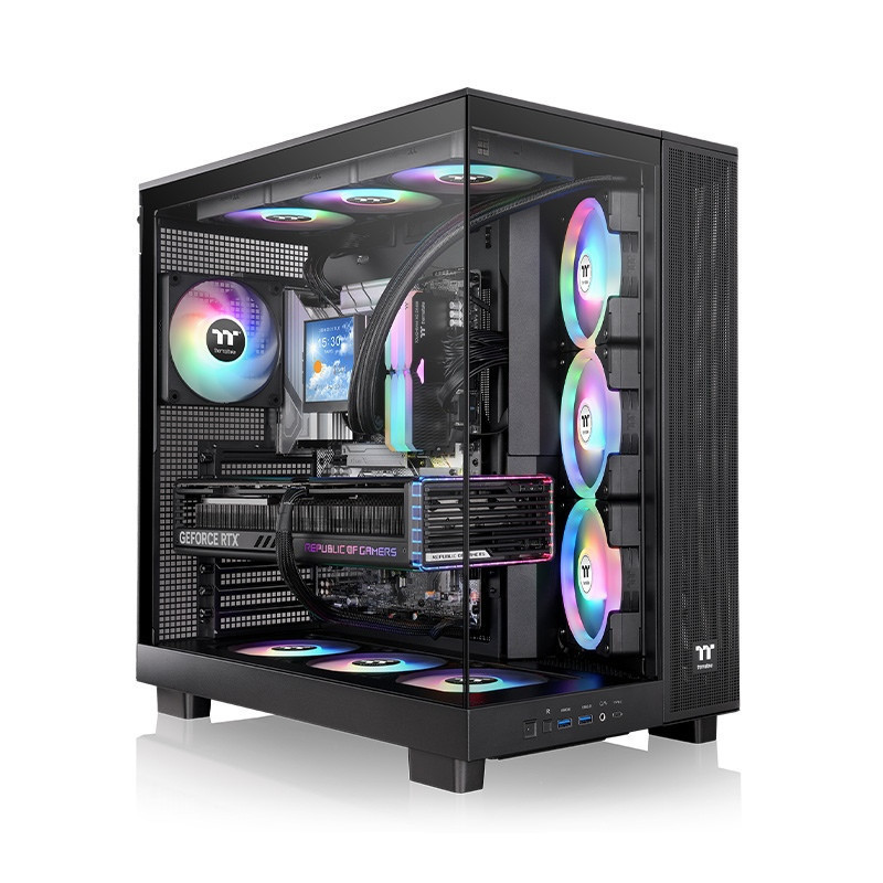 GABINETE THERMALTAKE VIEW 380 XL TG ARGB BLACK 4*FAN