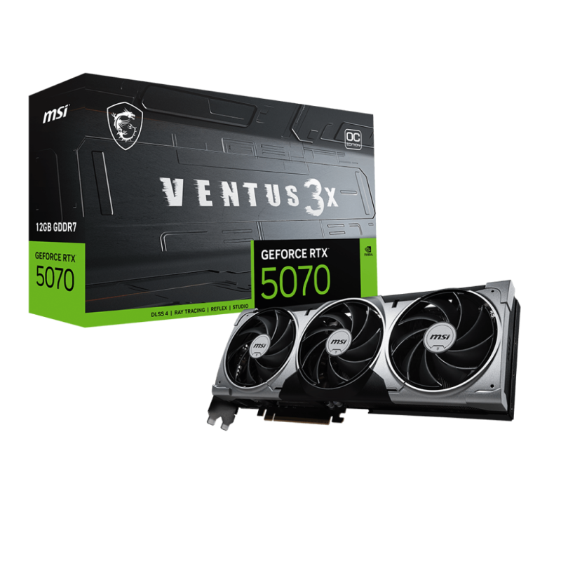 PLACA DE VIDEO VGA MSI GeForce RTX 5070 VENTUS 3X OC 12G