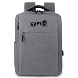 MOCHILA RAPTOR C/USB P/CARGA MULTIPLES BOLSILLOS GRIS