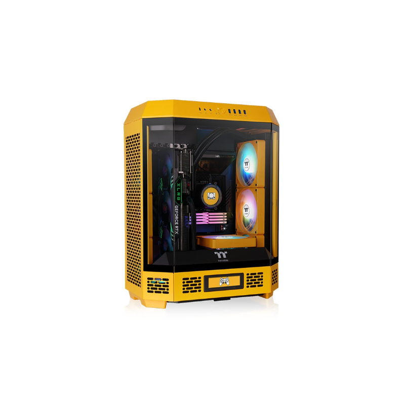 Gabinete TT The Tower 600 Mid-Tower TG x3 Fan x2 Bumblebee