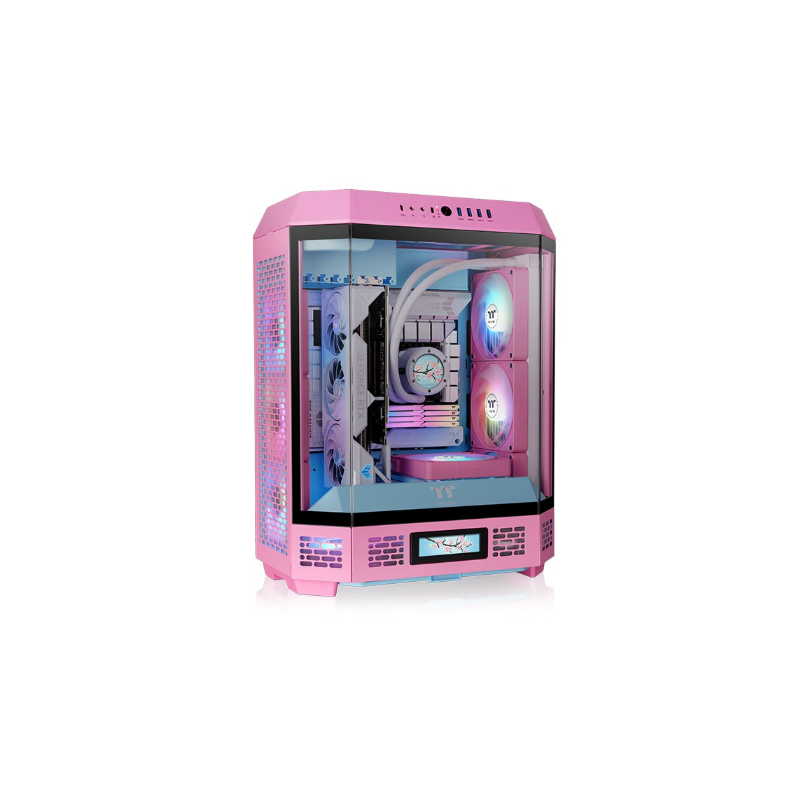 Gabinete TT The Tower 600 Mid-Tower TG x3 Fan x2 Bubble Pink