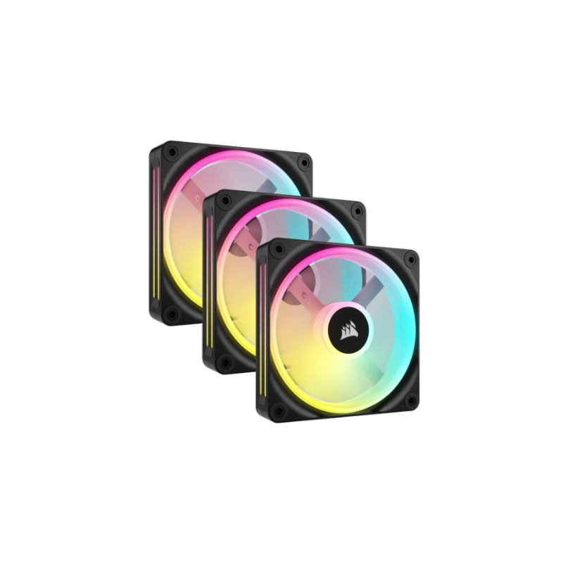 COOLER  FAN CORSAIR ICUE LINK QX120 RGB 120MM MAGNETIC DOME BLACK PACK X3