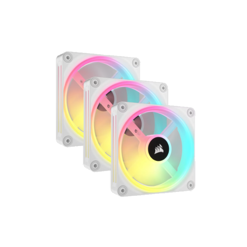 COOLER  FAN CORSAIR ICUE LINK QX120 RGB 120MM MAGNETIC DOME WHITE PACK X3