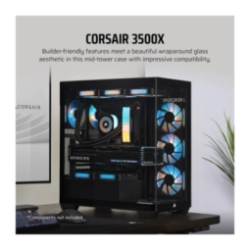 Gabinete Corsair 3500X Mid-Tower TG Black FAN ARGB X3
