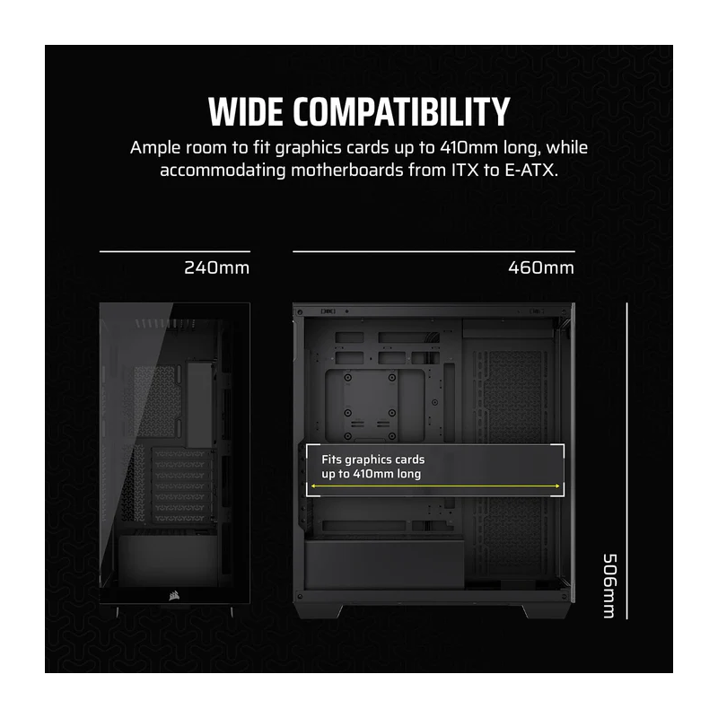 Gabinete Corsair 3500X Mid-Tower TG Black FAN ARGB X3