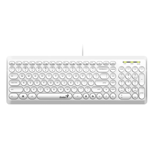 TECLADO GENIUS SLIMSTAR Q200 USB BLANCO