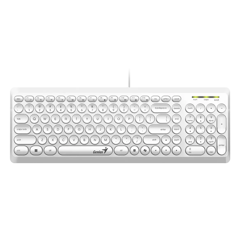 TECLADO GENIUS SLIMSTAR Q200 USB BLANCO