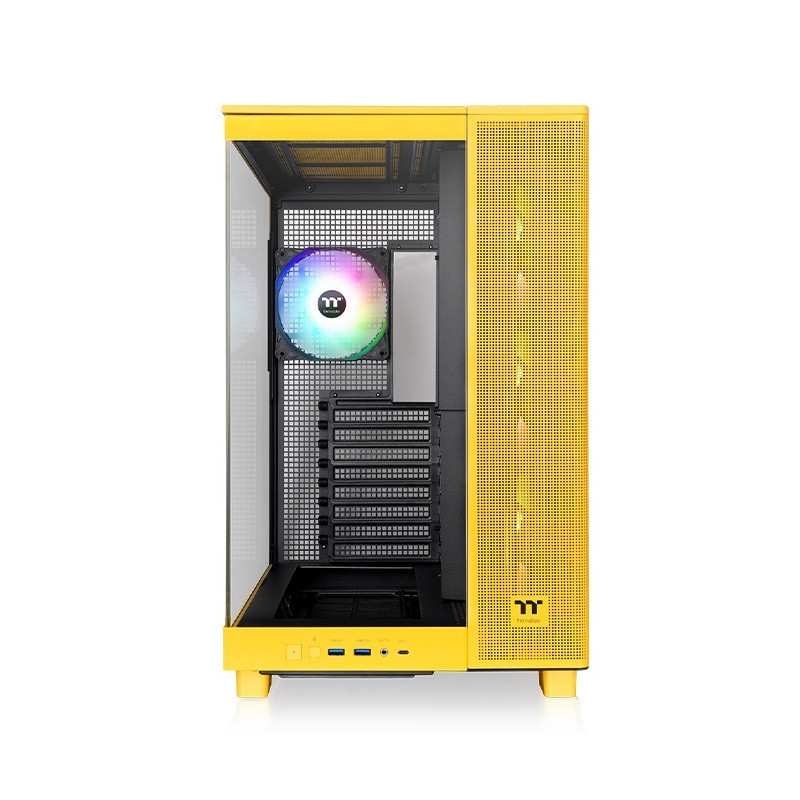 GABINETE THERMALTAKE VIEW 380 XL MID-TOWER TG X2 FAN ARGB X1 REVERSE FAN X3 BUMBLEBEE