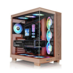 GABINETE THERMALTAKE VIEW 380 XL MID-TOWER TG X2 FAN ARGB X1 REVERSE FAN X3 GRAVEL SAND