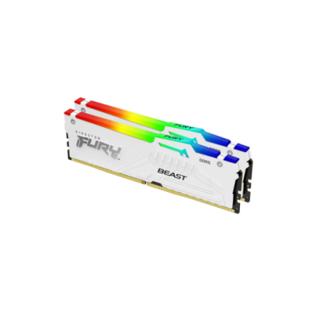 MEMORIA DDR5 KINGSTON 32GB (2X16GB) 5600 MHZ FURY BEAST WHITE RGB EXPO