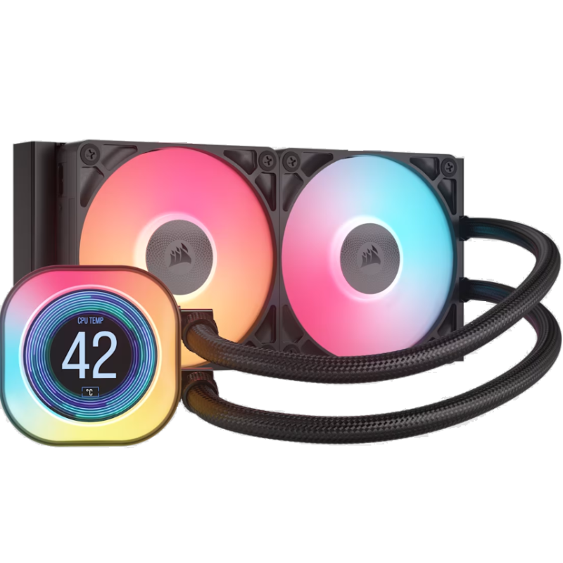 WATER COOLING CORSAIR ICUE LINK TITAN 240 RX LCD 2X CPU COOLER 240MM BLACK