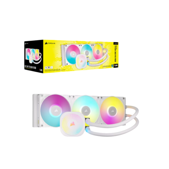 WATER COOLING CORSAIR ICUE LINK TITAN 360 RX RGB 3X CPU COOLER 360MM WHITE