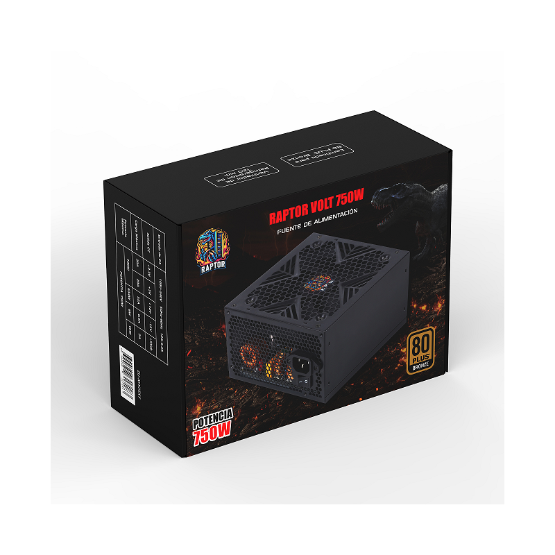 Fuente Raptor Volt 750W 80 Plus Bronze
