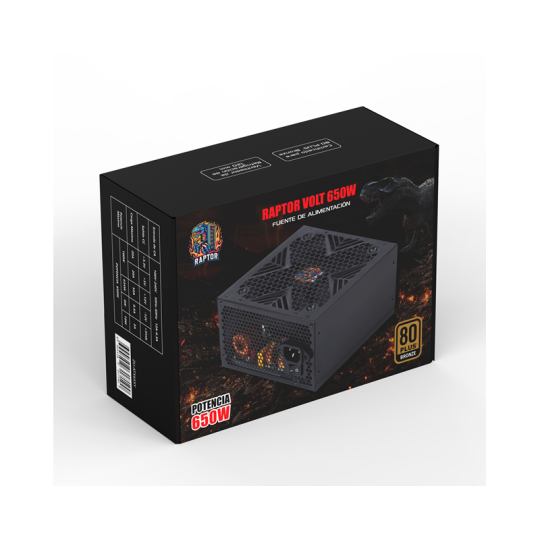 Fuente Raptor Volt 650W 80 Plus Bronze