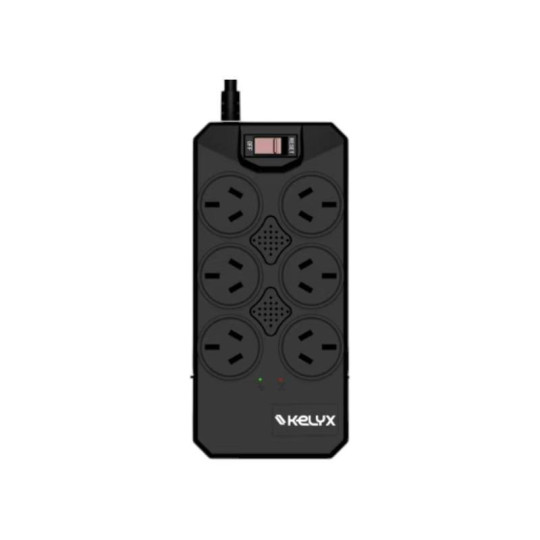Estabilizador Kelyx 6 tomas Max. 600W 150-270V Surge Protection 1mt