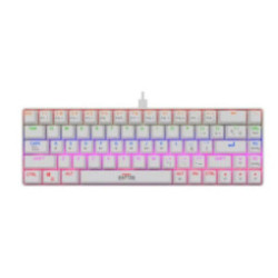 Teclado Gamer Raptor Fireclaw M68 Mecanico Retroiluminado Switch Red Outemu White