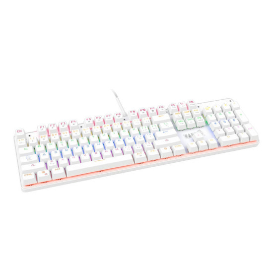 Teclado Gamer Raptor Fireclaw M104 Mecanico Retroiluminado Switch Red Outemu White