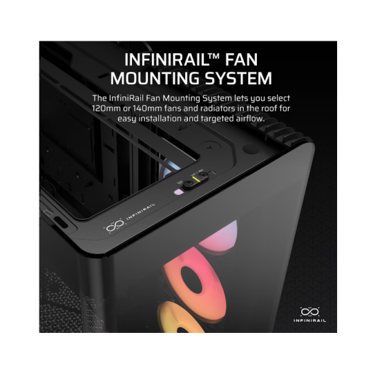 Gabinete Corsair FRAME 4500X RS-R ARGB Mid-Tower TG Black