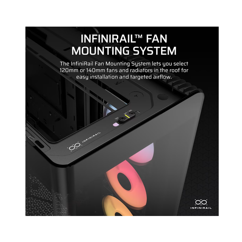 Gabinete Corsair FRAME 4500X RS-R ARGB Mid-Tower TG Black