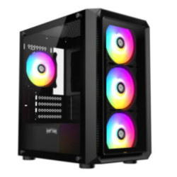 Gabinete Raptor Infinity Glass TG x2 Mid-Tower RGB Fan x4