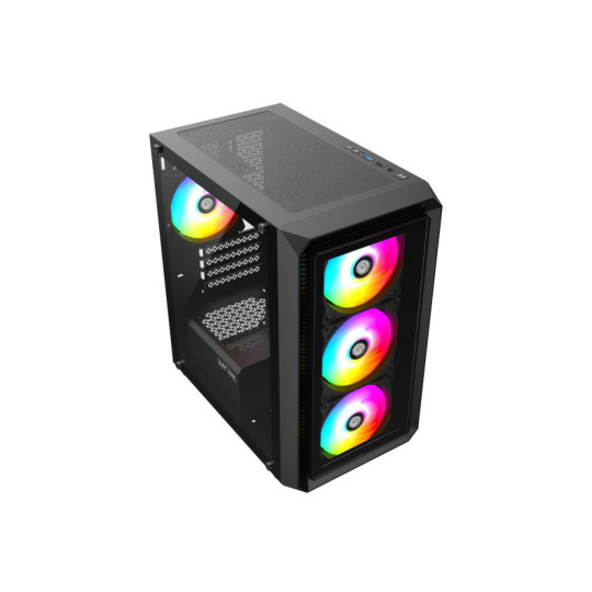 Gabinete Raptor Infinity Glass TG x2 Mid-Tower RGB Fan x4