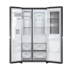 HELADERA LG  GS77SXTC DOBLE PUERTA 768 Lts INSTAVIEW SMART INVERTER NEGRA