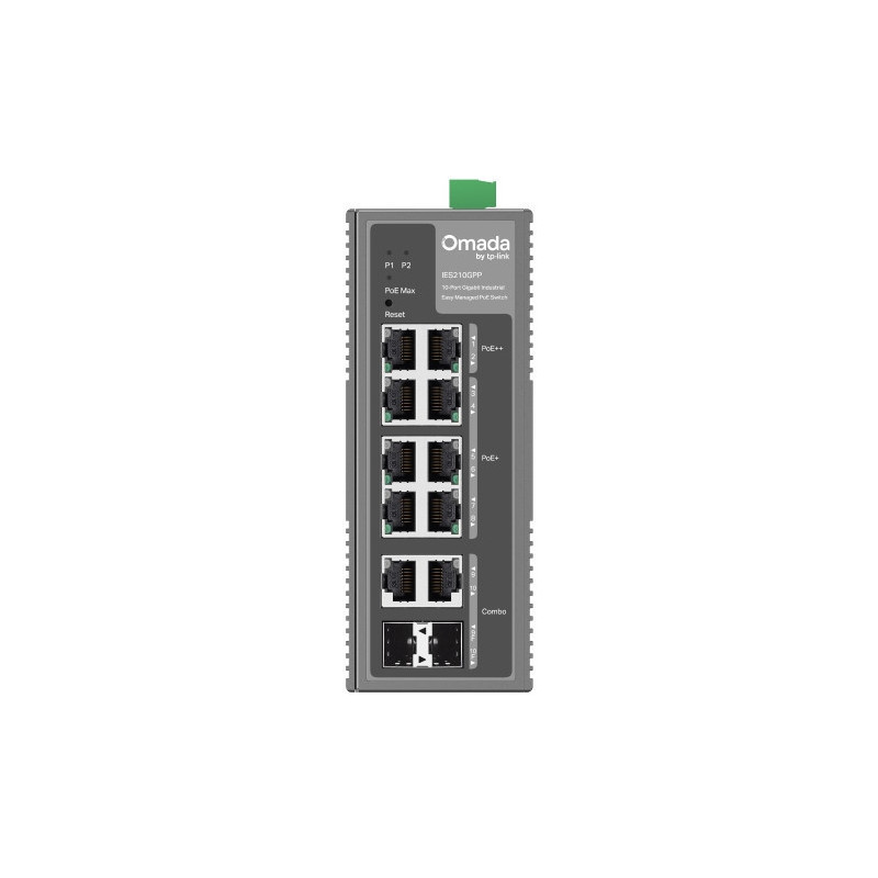 Switch Industrial IES210GPP Riel Din POE+ 240W Max. Omada