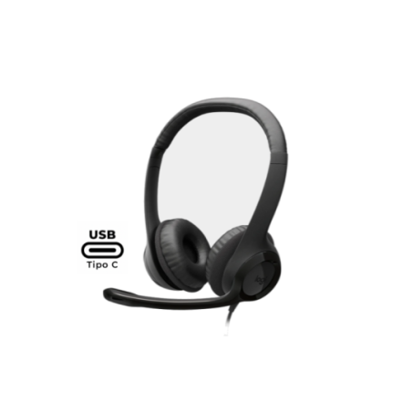 Auricular c/Microfono Logitech H390 USB-C Negro 981-001575