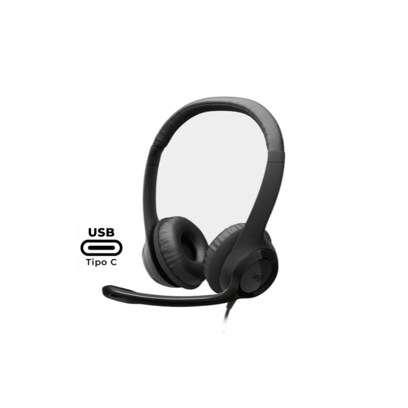 Auricular c/Microfono Logitech H390 USB-C Negro 981-001575